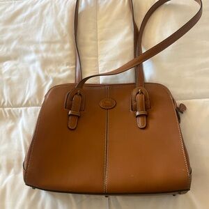 Vintage Cristian Made in Italy Camel Shoulder Handbag Purse Bag